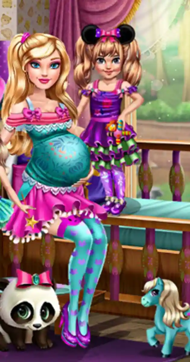 Barbie with Twins - Free Online Games - play on unvgames