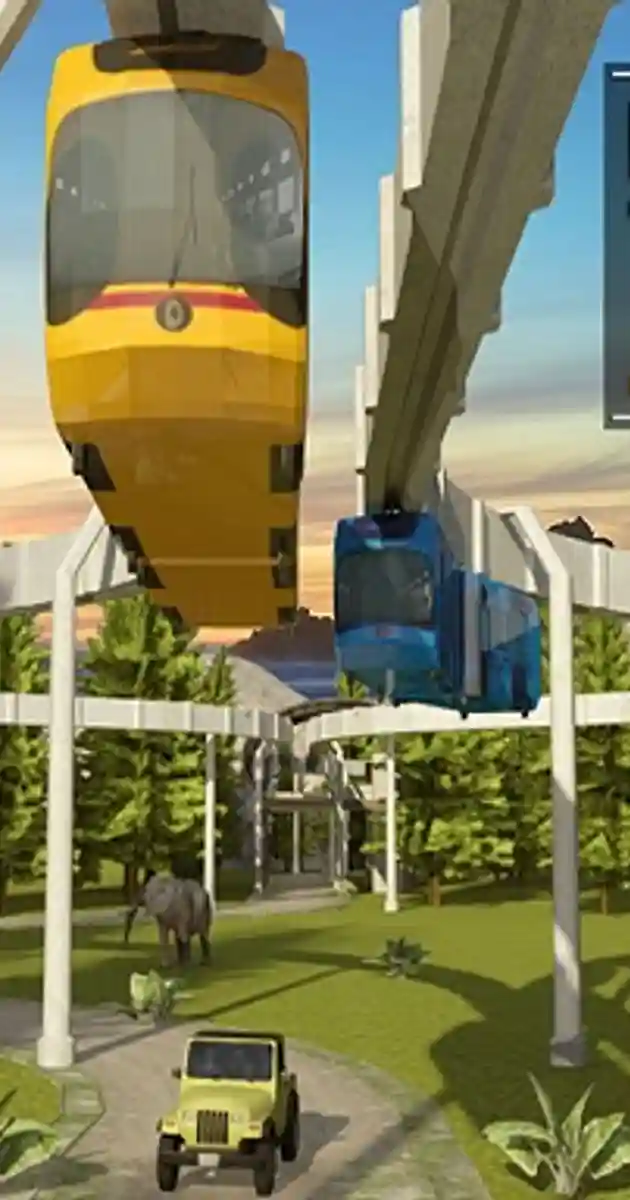 Elevated Train Driving Simulator Sky Tram Driver Free Online Games